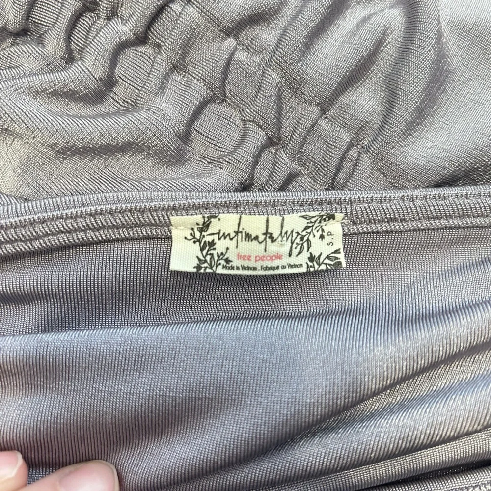 FREE PEOPLE Meant To Be Bodysuit in‎ Silver Mauve Size Small